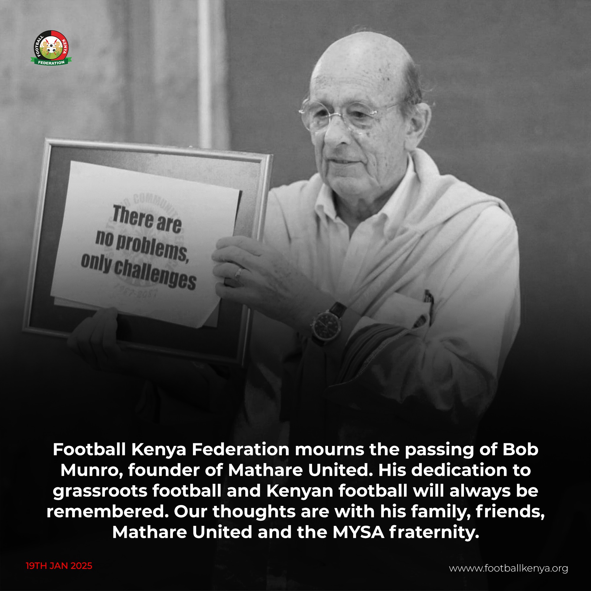 FKF Kakamega Joins The Kenyan Football Fraternity In Mourning Bob Munro